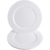 image:imagePARTY BARGAINS 13Inch Charger Plates  8 Pack Organic Collection Black Gold Rim HeavyDuty Disposable Chargers for Elegant Dining  Ideal for Weddings and Formal EventsA White