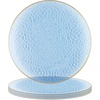 Hammered Blue Gold Rim