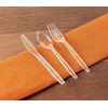 image:imagePARTY BARGAINS Argyle Settings Clear Plastic Cutlery Set 360Piece  180 Forks 120 Spoons 60 Knives  HeavyDuty Disposable Utensils for Parties Weddings Buffets BBQs amp Catering  BPA Free