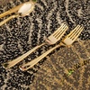 image:imageParty Bargains Disposable Plastic Silverware Flatware Forks  Durable amp Elegant Stylish Polished Gold Cutlery  Pack of 120