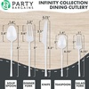 image:imageParty Bargains Disposable Plastic White Cutlery Set Infinity Modern Design Utensils 40 Pack 16 Forks 8 Knives 16 Spoons
