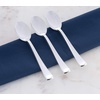image:imageParty Bargains Silver Plastic Spoons  120 Count Disposable Plastic Silverware Spoon Durable amp Elegant Stylish Silver Cutlery