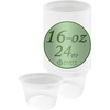 image:imagePARTY BARGAINS 16 oz Deli Containers with Lids  24 Count Round Clear Food Storage Plastic Containers Microwavable BPAFree Leakproof Takeout Container for Meal Prep