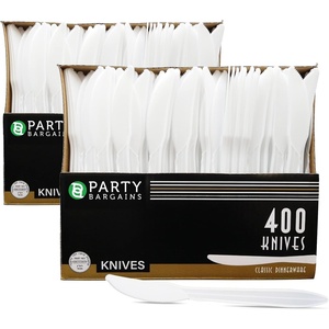 image:imageBlue Sky 400Piece Disposable Plastic Knive White 2 Packs