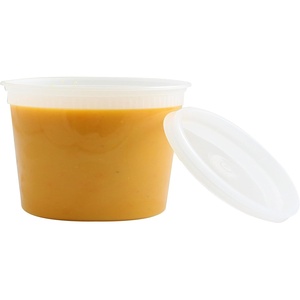 image:imagePARTY BARGAINS 64 oz Deli Containers with Lids  14 Count Half Gallon Round Clear Food Storage Containers Microwavable BPAFree Leakproof Takeout Container for Meal Prep
