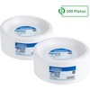image:imageBlue Sky 7 Inch White Plastic Plates  200 Count Disposable Plastic Plates Microwave Safe Perfect for Birthday Parties Weddings Banquets Picnics and Everyday Use
