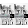 image:imagePARTY BARGAINS Hammered Silver Plastic Cutlery Set 40Piece  Heavy Duty Flatware Utensils Forks Spoons Knives Teaspoons for Parties Events Weddings CateringSilver