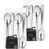 image:imageParty Bargains Disposable Pebble Collection Silverware Spoons 64 Count Silver Heavy Duty Plastic Flatware Cutlery Utensils Excellent for Wedding Parties Buffet Catering