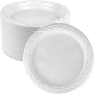 image:imageBlue Sky 100 Count Disposable Plastic Plates 7 White