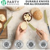image:imagePARTY BARGAINS Disposable Plastic Navy Gold Dinner Knives Infinity Modern Design Utensils 20 Pack