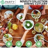 image:imagePARTY BARGAINS Plastic Cutlery Set 40 Pc White Disposable HeavyDuty Flatware  Includes 16 Forks 8 Knives amp 16 Spoons for Parties Weddings BBQs Events  Elegant amp Durable Plastic Utensils