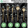 image:imagePARTY BARGAINS Plastic Cutlery Set 80 Pc Gold Disposable HeavyDuty Flatware  Includes 32 Forks 16 Knives amp 32 Spoons for Parties Weddings BBQs Events  Elegant amp Durable Plastic Utensils