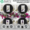 image:imageParty Bargains Disposable Plastic Gold Cutlery Set Infinity Modern Design Utensils 40 Pack 16 Forks 8 Knives 16 Spoons