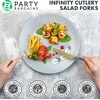 image:imageParty Bargains Disposable Plastic Navy Gold Salad Forks Infinity Modern Design Utensils 20 Pack