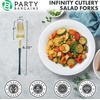 image:imageParty Bargains Disposable Plastic Navy Gold Salad Forks Infinity Modern Design Utensils 20 Pack