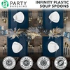 image:imageParty Bargains Disposable Plastic Navy Gold Soup Spoons Infinity Modern Design Utensils 20 Pack
