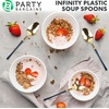 image:imageParty Bargains Disposable Plastic Navy Gold Soup Spoons Infinity Modern Design Utensils 20 Pack