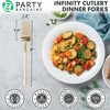 image:imageParty Bargains Disposable Plastic Pink Gold Dinner Forks Infinity Modern Design Utensils 20 Pack