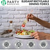 image:imageParty Bargains Disposable Plastic Pink Gold Dinner Forks Infinity Modern Design Utensils 20 Pack