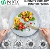 image:imageParty Bargains Disposable Plastic Pink Gold Dinner Forks Infinity Modern Design Utensils 20 Pack