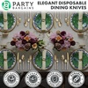 image:imageParty Bargains Disposable Plastic Pink Gold Dinner Knives Infinity Modern Design Utensils 20 Pack