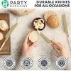 image:imageParty Bargains Disposable Plastic Pink Gold Dinner Knives Infinity Modern Design Utensils 20 Pack