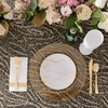 image:imageParty Bargains Disposable Silverware Flatware Plastic Spoons  Durable amp Elegant Polished Gold Cutlery  Pack of 120