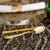 image:imageParty Bargains Disposable Silverware Flatware Plastic Spoons  Durable amp Elegant Polished Gold Cutlery  Pack of 120