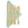 image:imageParty Bargains Disposable Silverware Flatware Plastic Spoons  Durable amp Elegant Polished Gold Cutlery  Pack of 120