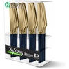 image:imagePARTY BARGAINS Disposable Plastic Navy Gold Dinner Knives Infinity Modern Design Utensils 20 Pack