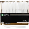 image:imagePARTY BARGAINS Plastic Knives  400 Count Lightweight Disposable White Knife Excellent for Desserts Appetizers Spices Samples or Everyday Use