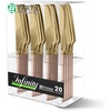image:imageParty Bargains Disposable Plastic Pink Gold Dinner Knives Infinity Modern Design Utensils 20 Pack
