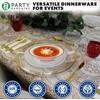 image:imagePARTY BARGAINS 12oz Contrast Collection Disposable Bowls Contrast Collection Clear with Gold Rim 10 Pack