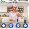 image:imagePARTY BARGAINS 12oz Contrast Collection Disposable Bowls Contrast Collection Clear with Gold Rim 20 Pack