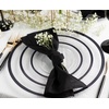 image:imagePARTY BARGAINS 12oz Disposable Plastic Bowls Contrast Collection Clear with Black Rim 10 Pack