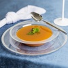 image:imagePARTY BARGAINS 12oz Disposable Plastic Bowls Contrast Collection Clear with Silver Rim 20 Pack