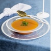 image:imagePARTY BARGAINS 12oz Contrast Collection Disposable Bowls Contrast Collection Clear with White Rim 10 Pack