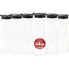 image:imagePARTY BARGAINS 50 oz Plastic Carafe with White FlipTab Lid Clear  3 Pack HeavyDuty SpillResistant Pitchers for Iced Tea Juice Cold Beverages Powdered Drinks Mimosa BarBlack Lid