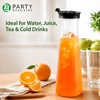 image:imagePARTY BARGAINS 50 oz Plastic Carafe with White FlipTab Lid Clear  3 Pack HeavyDuty SpillResistant Pitchers for Iced Tea Juice Cold Beverages Powdered Drinks Mimosa BarBlack Lid