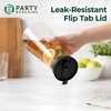 image:imagePARTY BARGAINS 50 oz Plastic Carafe with White FlipTab Lid Clear  3 Pack HeavyDuty SpillResistant Pitchers for Iced Tea Juice Cold Beverages Powdered Drinks Mimosa BarBlack Lid
