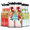 image:imagePARTY BARGAINS 50 oz Plastic Carafe with White FlipTab Lid Clear  3 Pack HeavyDuty SpillResistant Pitchers for Iced Tea Juice Cold Beverages Powdered Drinks Mimosa BarBlack Lid