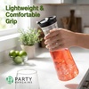 image:imagePARTY BARGAINS 50 oz Plastic Carafe with White FlipTab Lid Clear  3 Pack HeavyDuty SpillResistant Pitchers for Iced Tea Juice Cold Beverages Powdered Drinks Mimosa BarBlack Lid